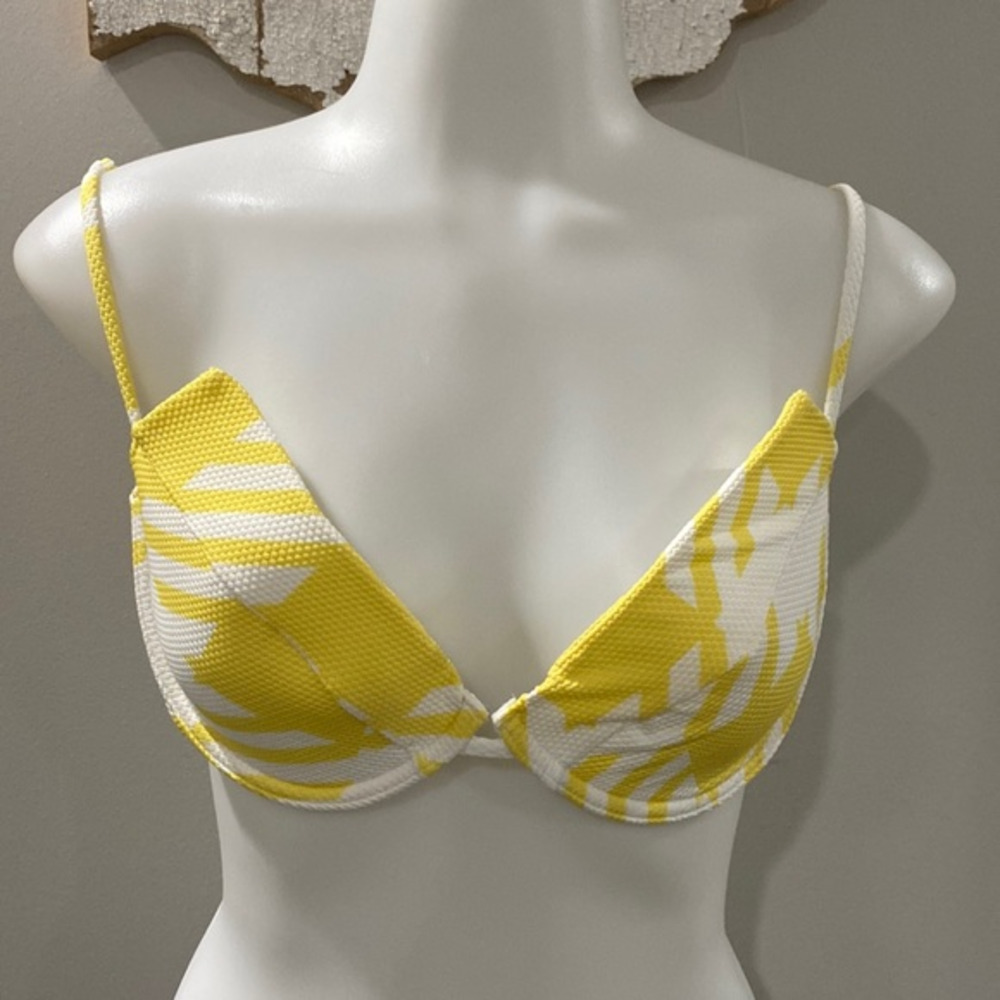 NWOT! Onia Yellow Printer Bikini Top‎